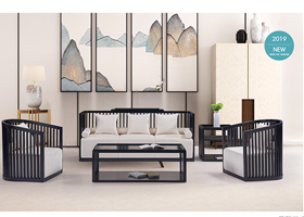 木質(zhì)布藝洽談沙發(fā)